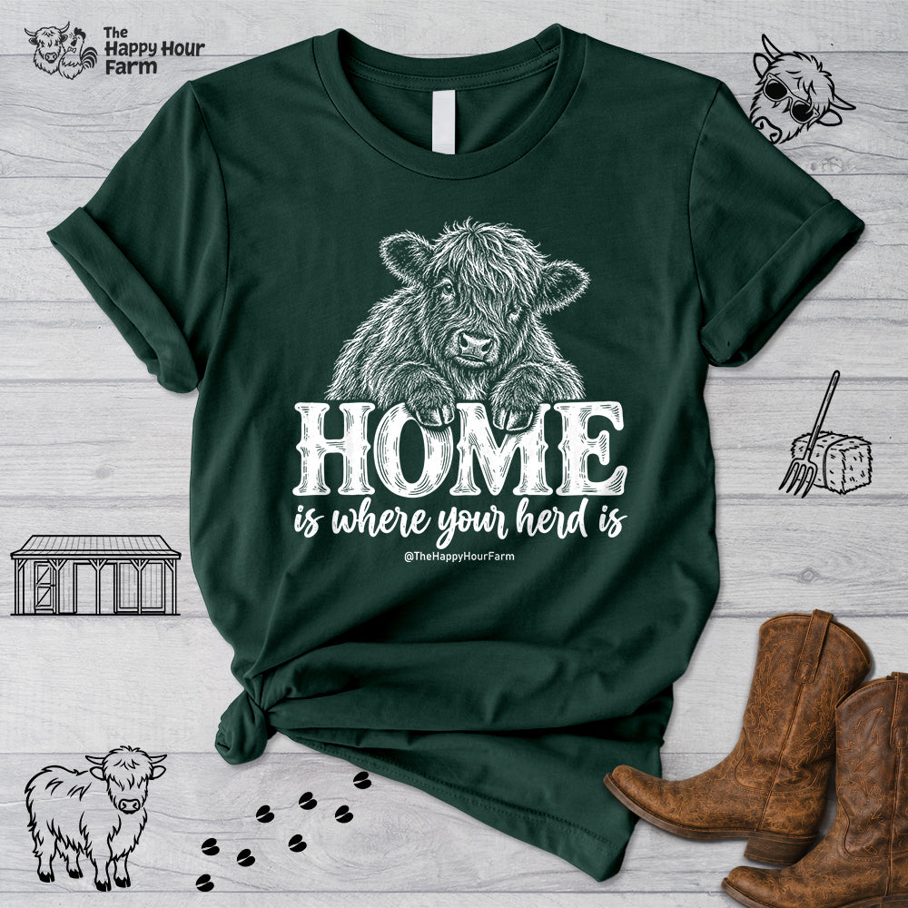 Home Is Where Your Herd Is Unisex Tee