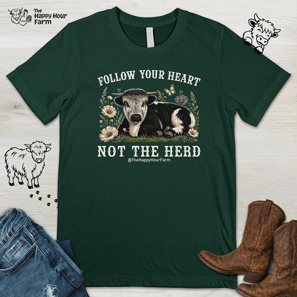 Follow Your Heart Not the Herd Unisex Tee