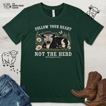 Follow Your Heart Not the Herd Unisex Tee