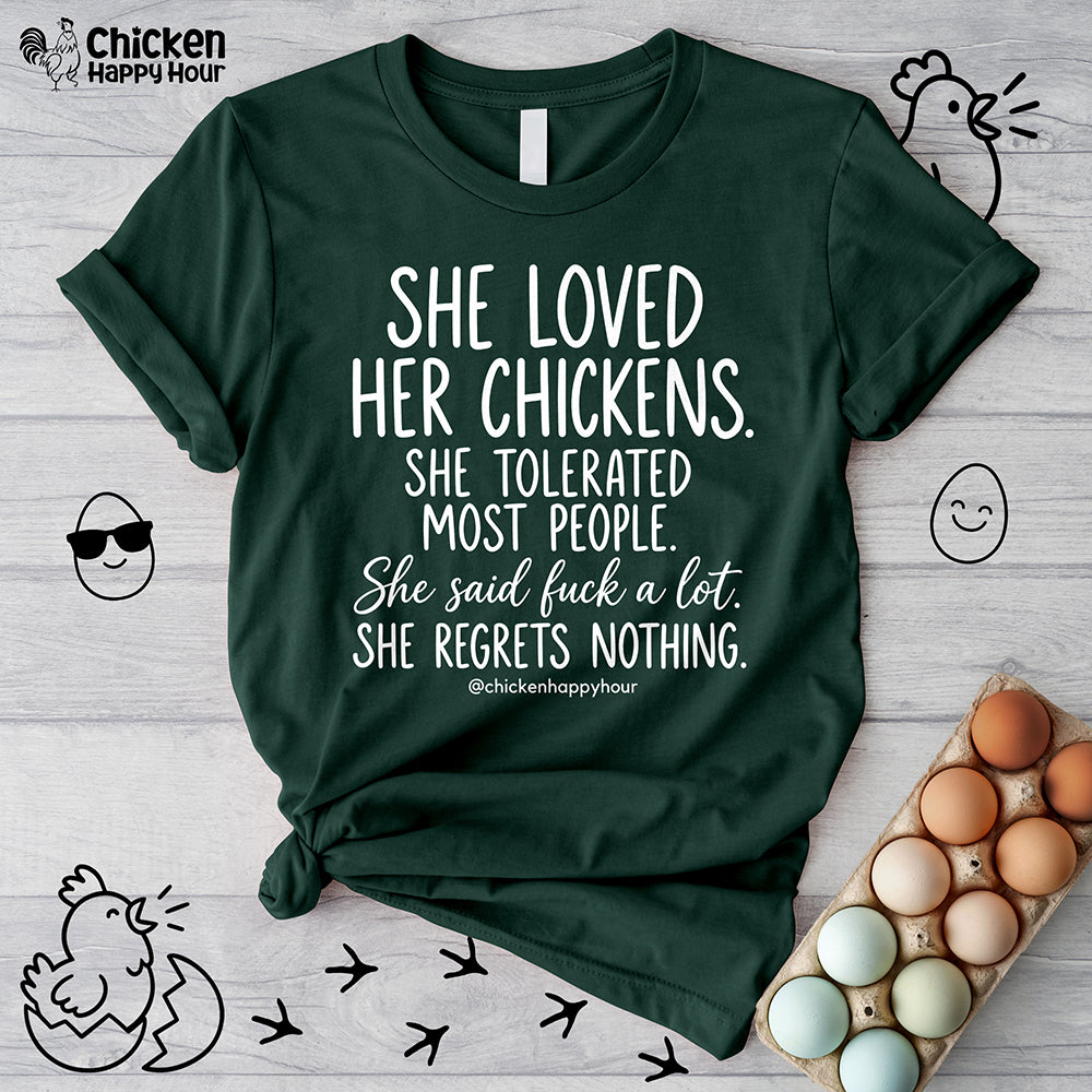 She Loved Her Chickens Unisex Tee