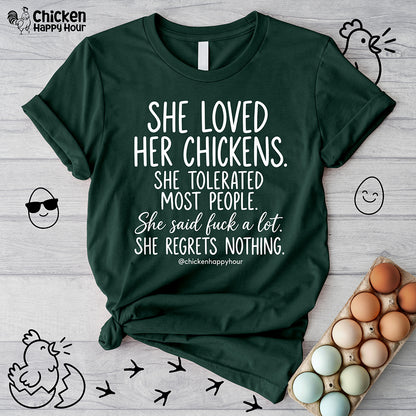 She Loved Her Chickens Unisex Tee