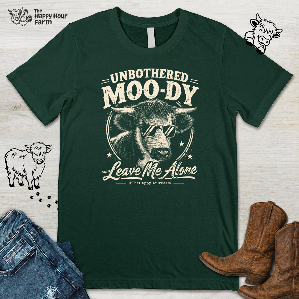 Unbothered Moo-Dy Leave Me Alone Unisex Tee