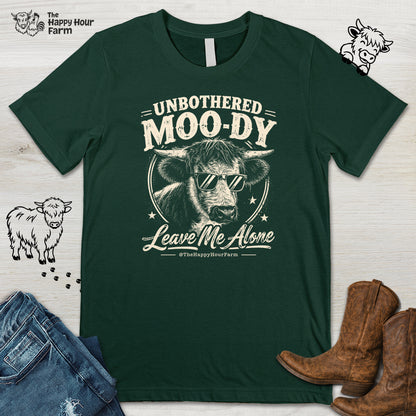 Unbothered Moo-Dy Leave Me Alone Unisex Tee
