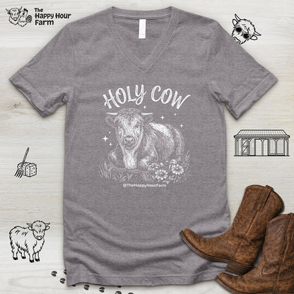 Holy Cow V-Neck Tee