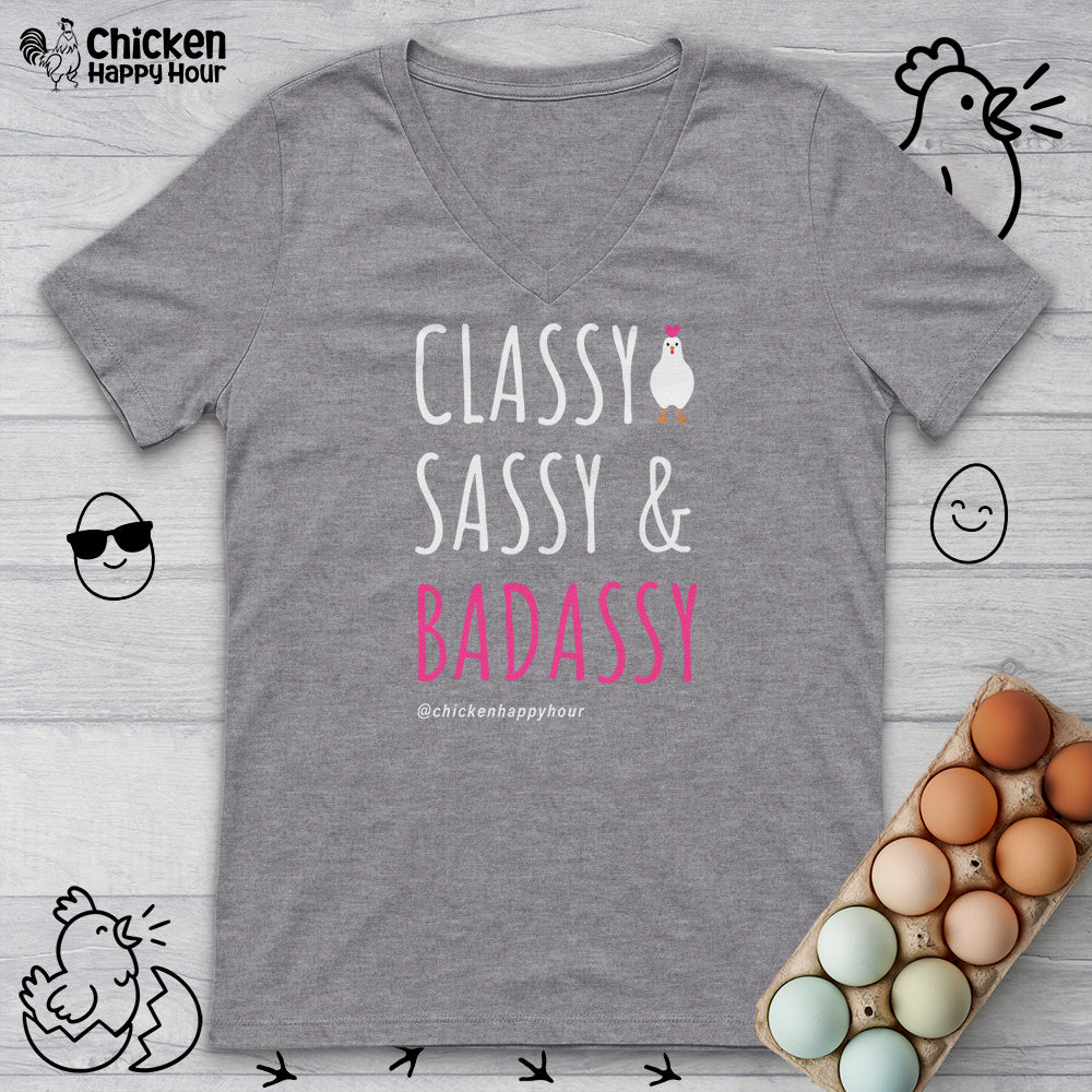 Classy Sassy and Badassy V-Neck Tee
