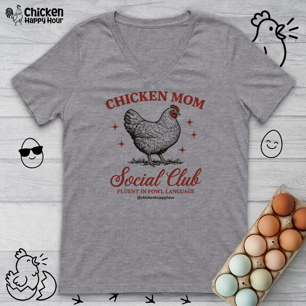 Chicken Mom Social Club V-Neck Tee