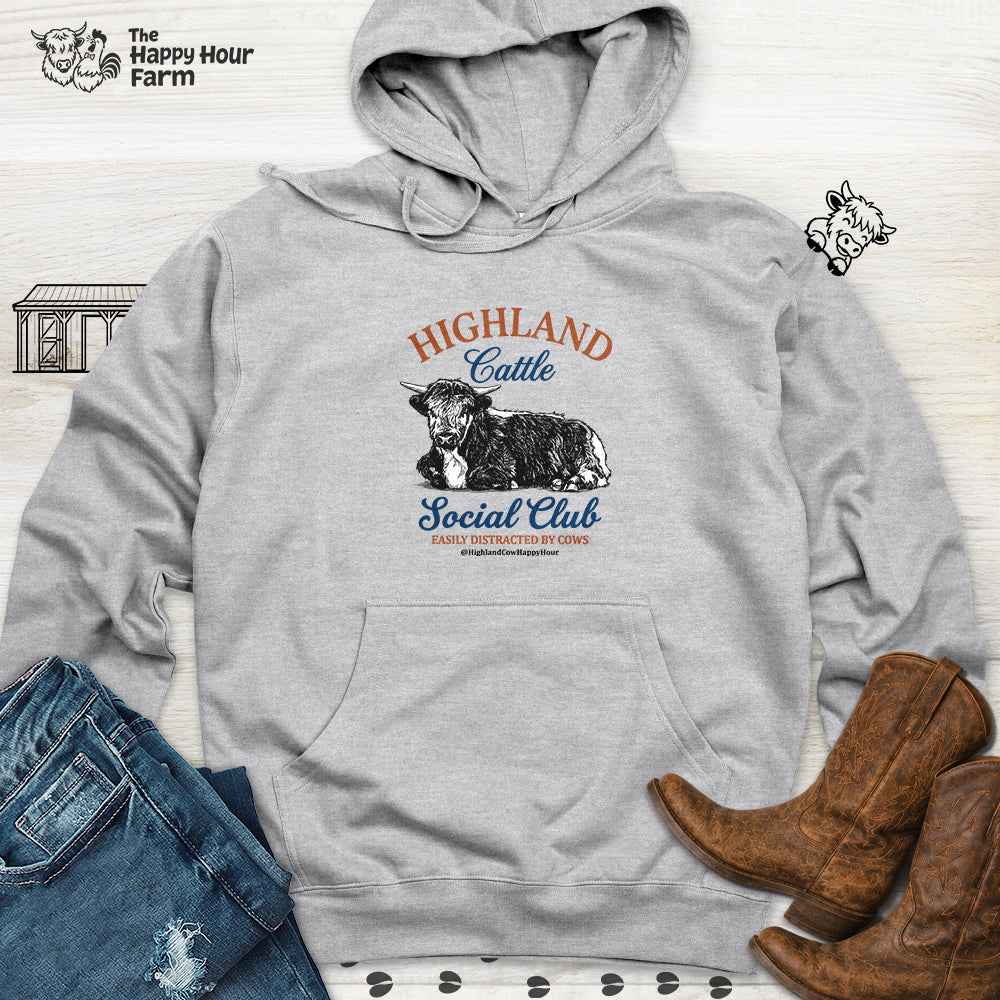 Highland Cattle Social Club Hooded Sweatshirt