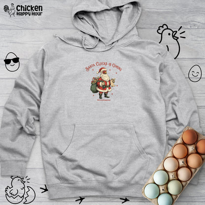 Santa Clucks Is Coming Hooded Sweatshirt
