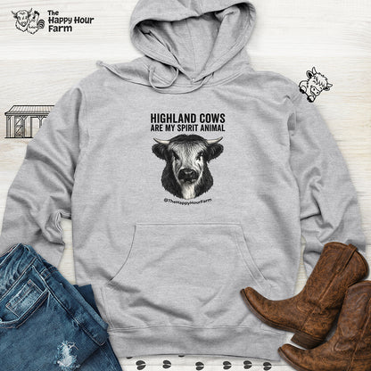Highland Cows Are My Spirit Animal Hooded Sweatshirt
