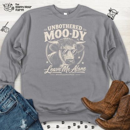 Unbothered Moo-Dy Leave Me Alone Sweatshirt