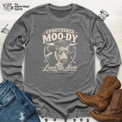 Unbothered Moo-Dy Leave Me Alone Long Sleeve