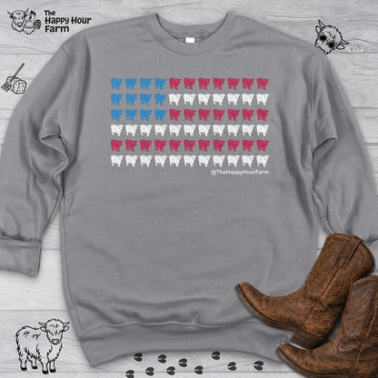 American Flag Cows Sweatshirt