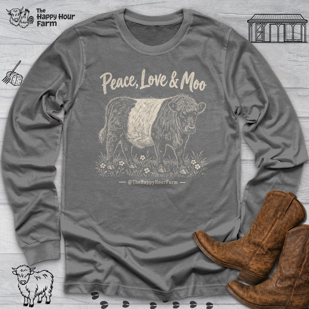 Peace, Love & Moo Long Sleeve
