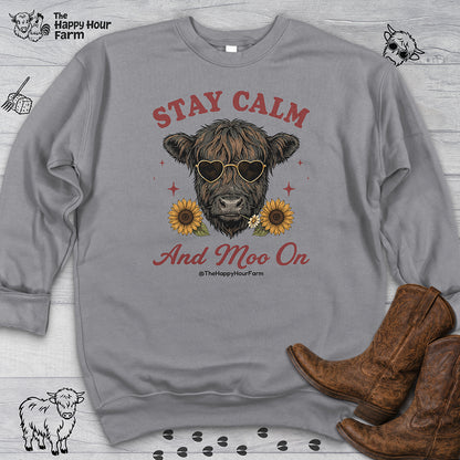 Stay Calm And Moo On Sweatshirt