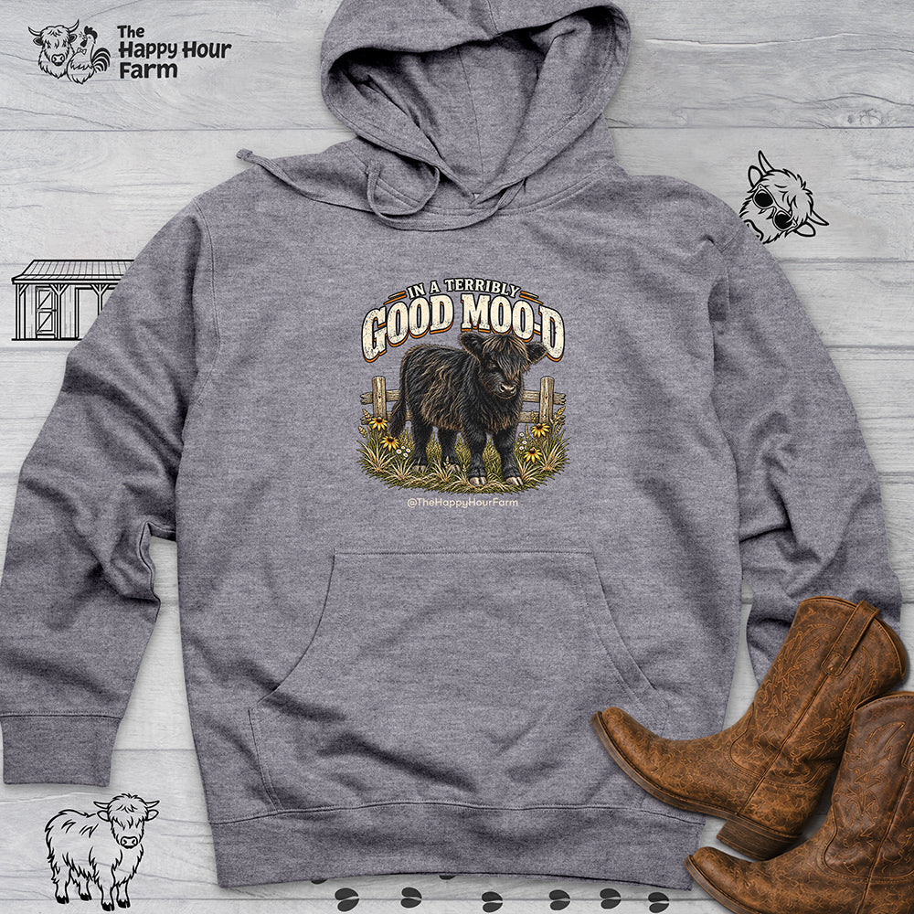 In a Terribly GOOD MOO-D Hooded Sweatshirt