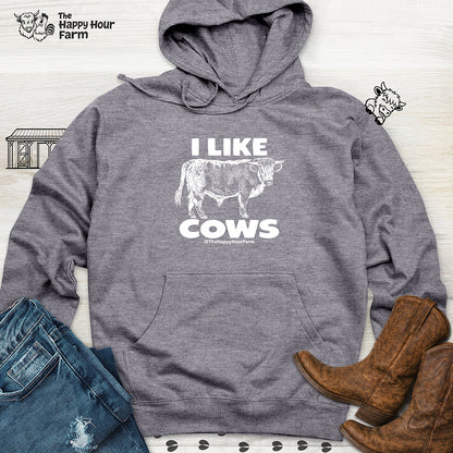 I Like Cows Hooded Sweatshirt
