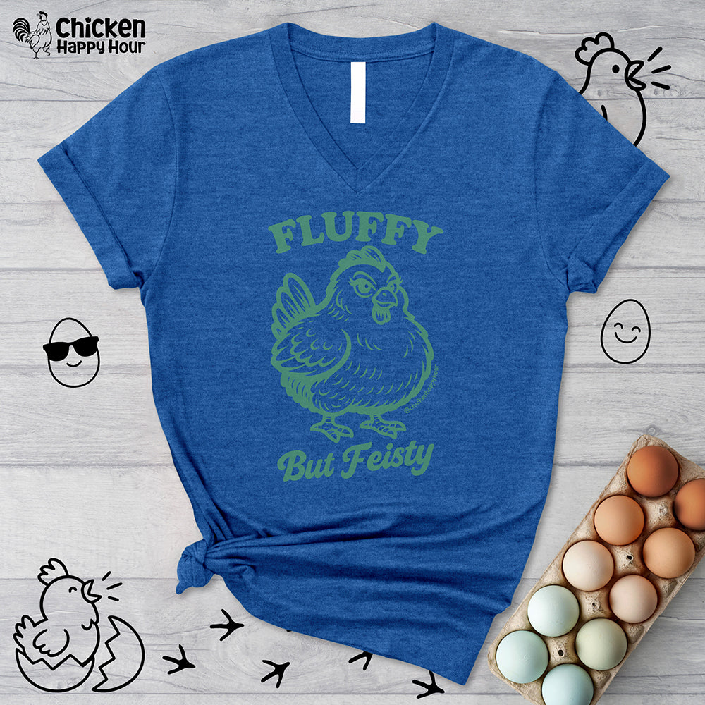 Fluffy But Feisty V-Neck Tee
