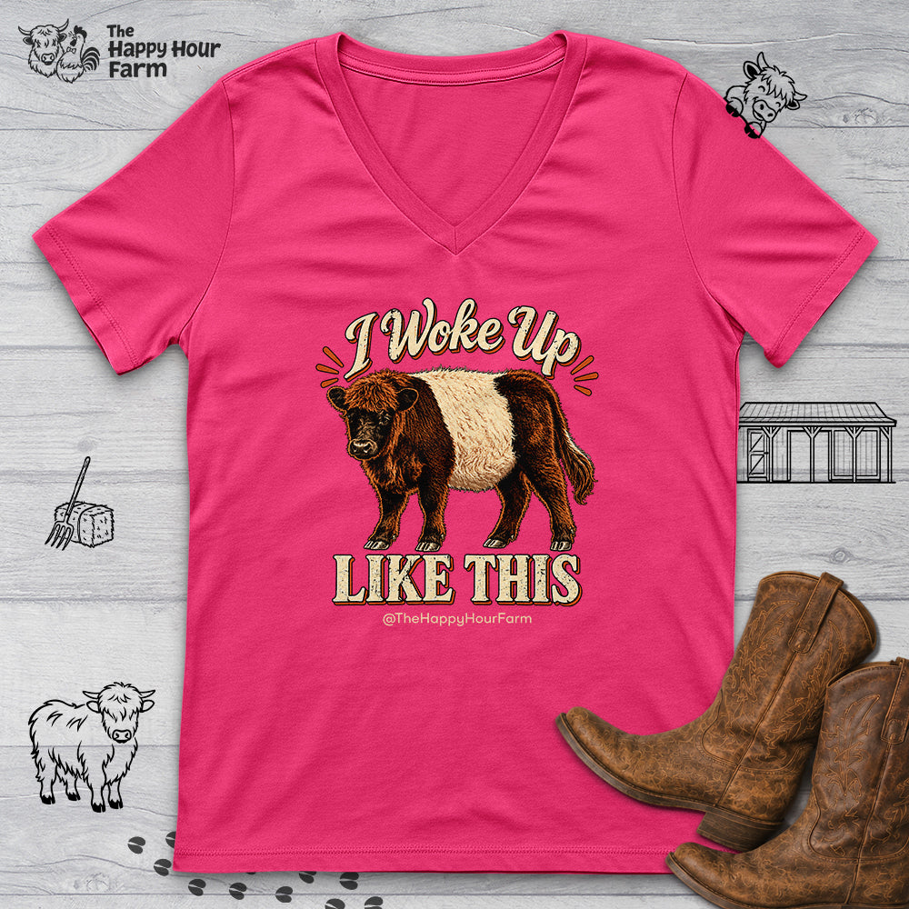 I Woke Up LIKE THIS V-Neck Tee