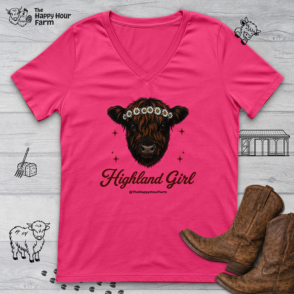 Highland Girl V-Neck Tee