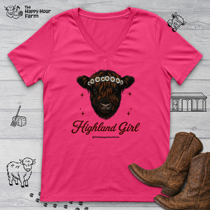 Highland Girl V-Neck Tee