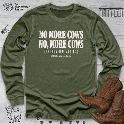 Punctuation Matters Cow Long Sleeve