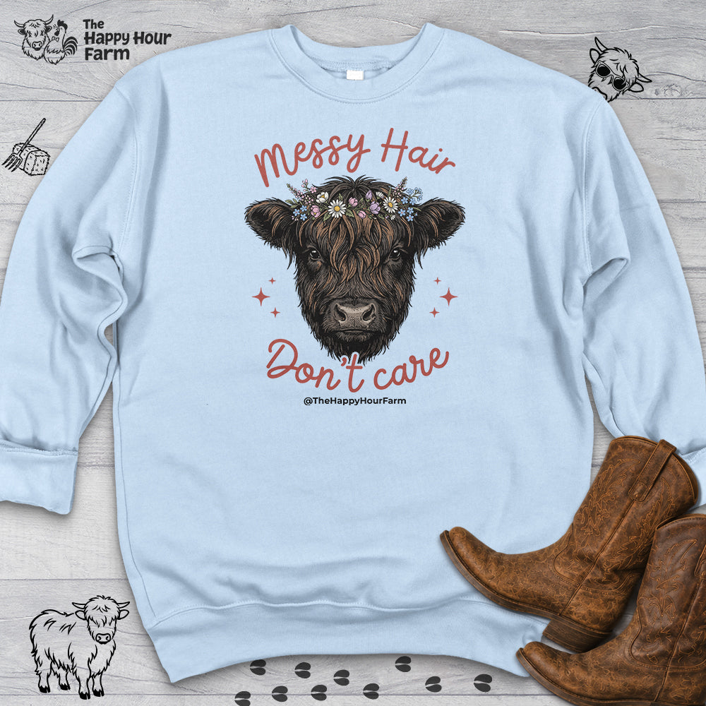 Messy Hair, Don't Care Sweatshirt