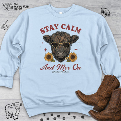 Stay Calm And Moo On Sweatshirt