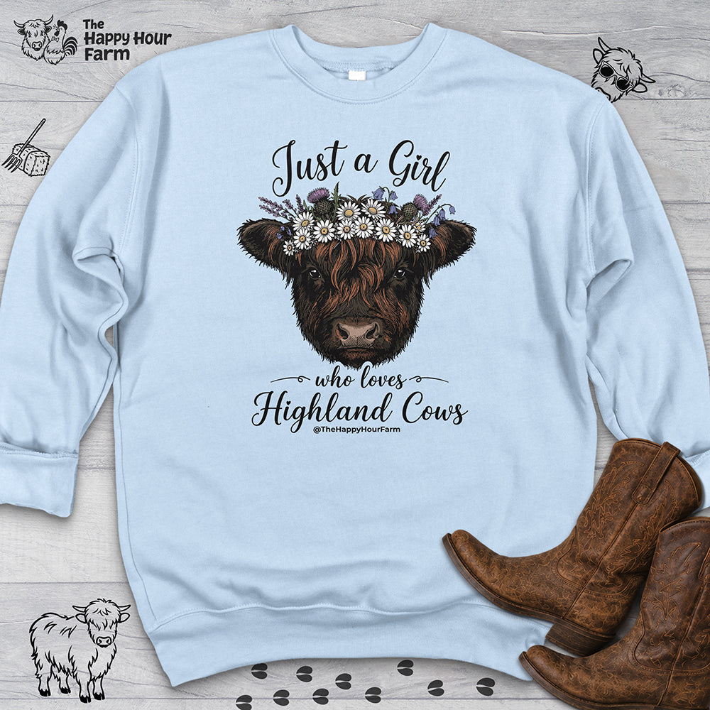 Just a Girl Who Love Highland Cow Sweatshirt