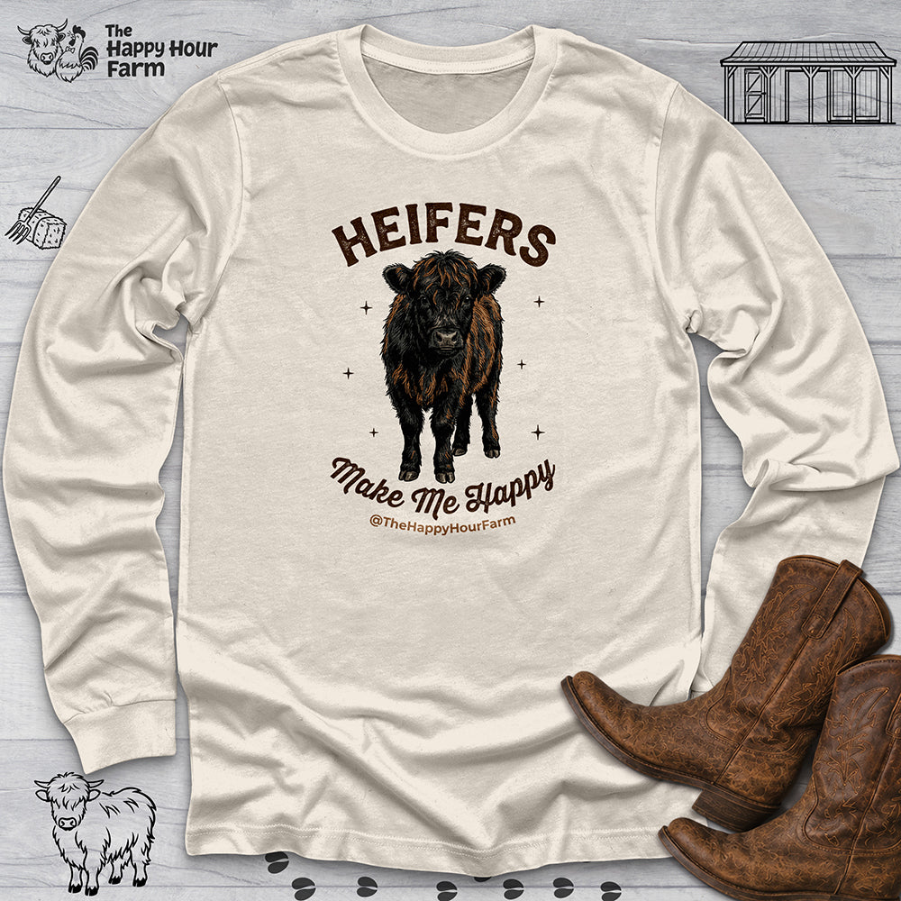 Heifers Make Me Happy Long Sleeve