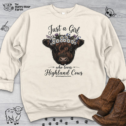 Just a Girl Who Love Highland Cow Sweatshirt
