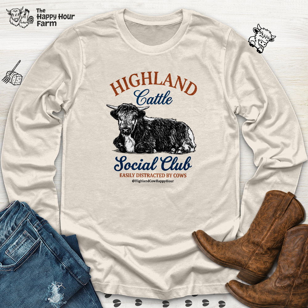 Highland Cattle Social Club Long Sleeve
