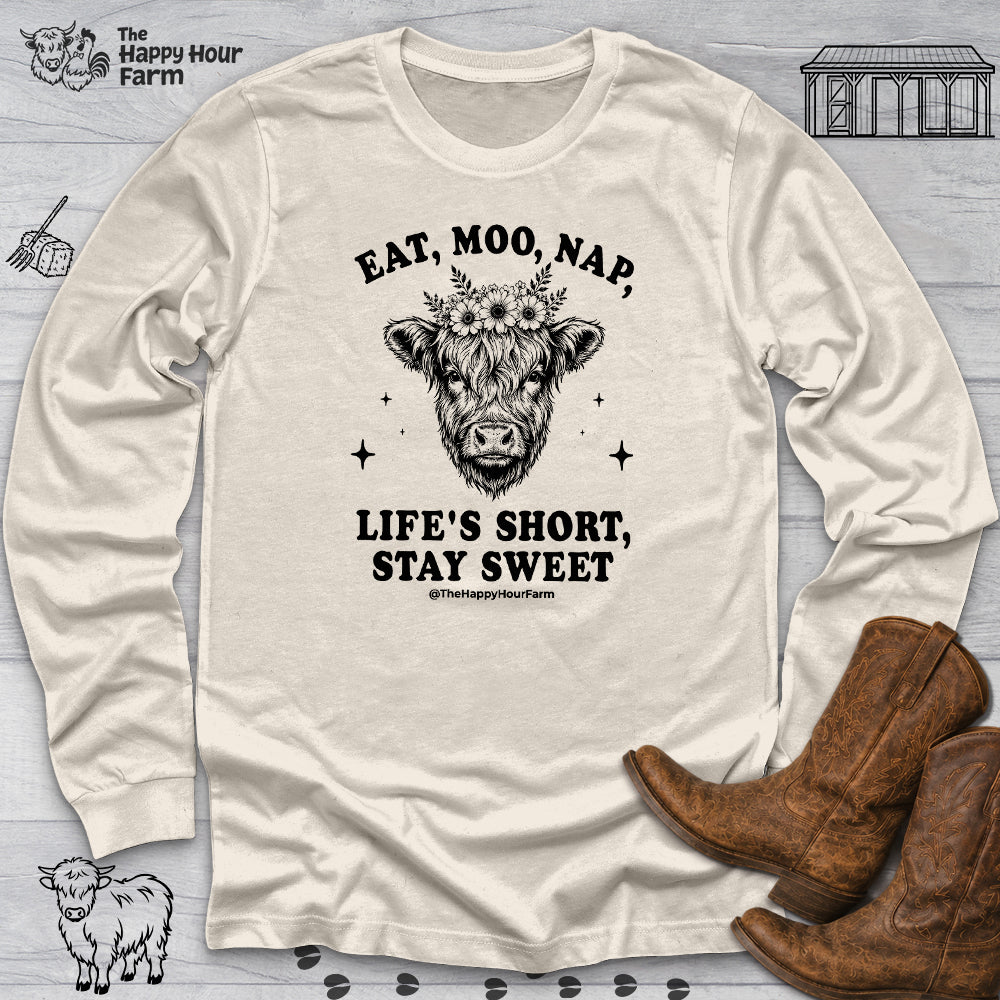 Eat, Moo, Nap Long Sleeve