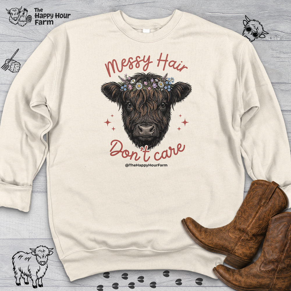 Messy Hair, Don't Care Sweatshirt