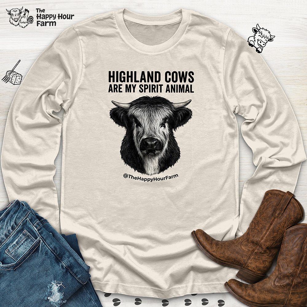 Highland Cows Are My Spirit Animal Long Sleeve