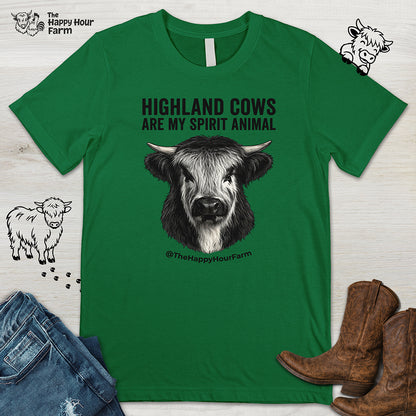Highland Cows Are My Spirit Animal Unisex Tee
