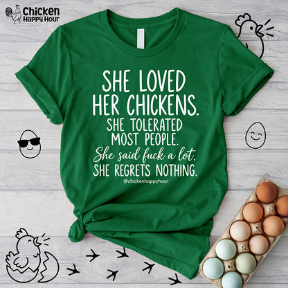 She Loved Her Chickens Unisex Tee