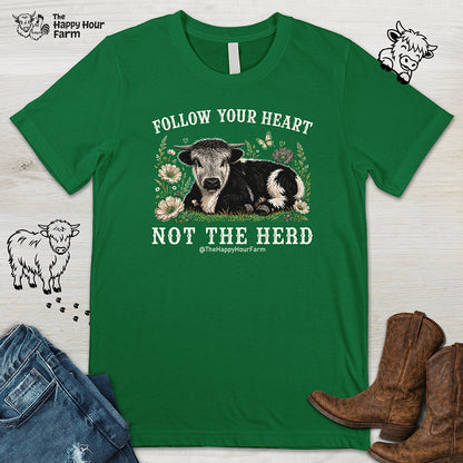 Follow Your Heart Not the Herd Unisex Tee