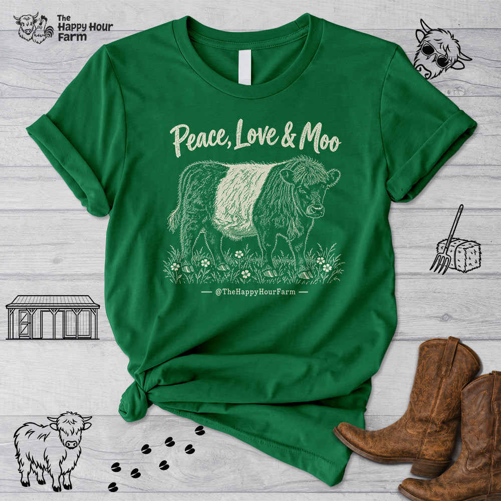 Peace, Love & Moo Unisex Tee