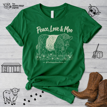 Peace, Love & Moo Unisex Tee