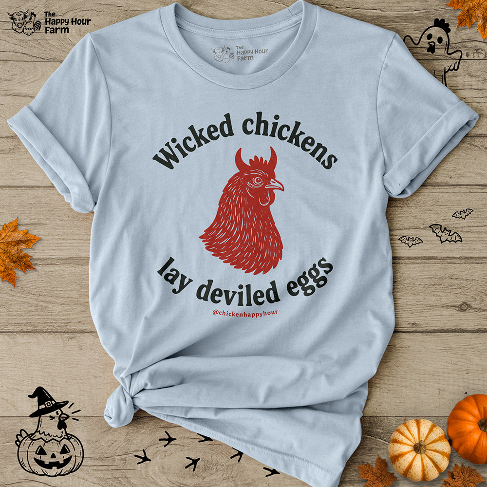 Wicked Chickens Lay Deviled Eggs Unisex Tee