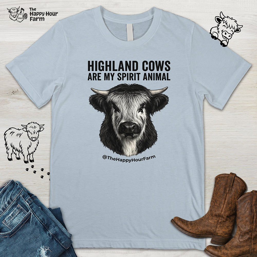 Highland Cows Are My Spirit Animal Unisex Tee