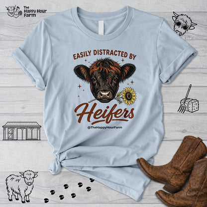 Easily Distracted by Heifer Unisex Tee