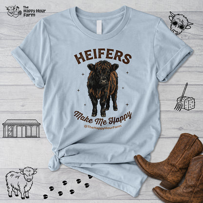 Heifers Make Me Happy Unisex Tee