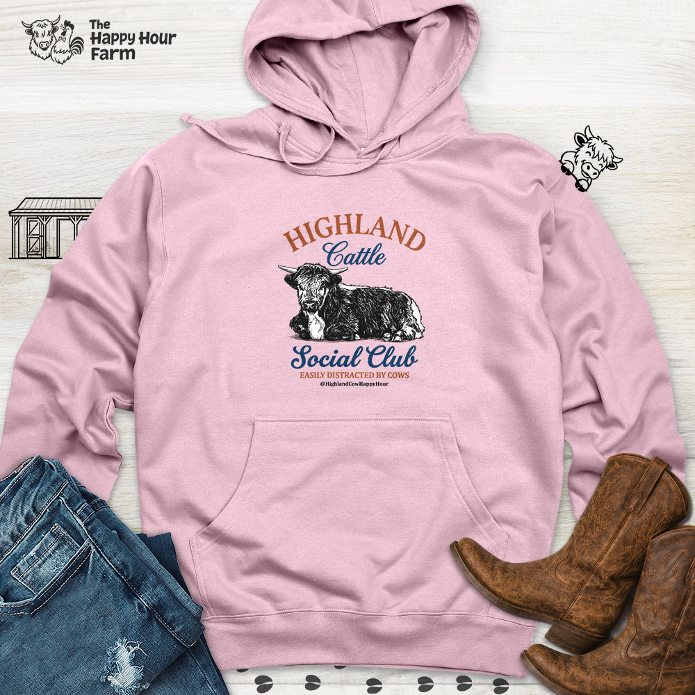 Highland Cattle Social Club Hooded Sweatshirt