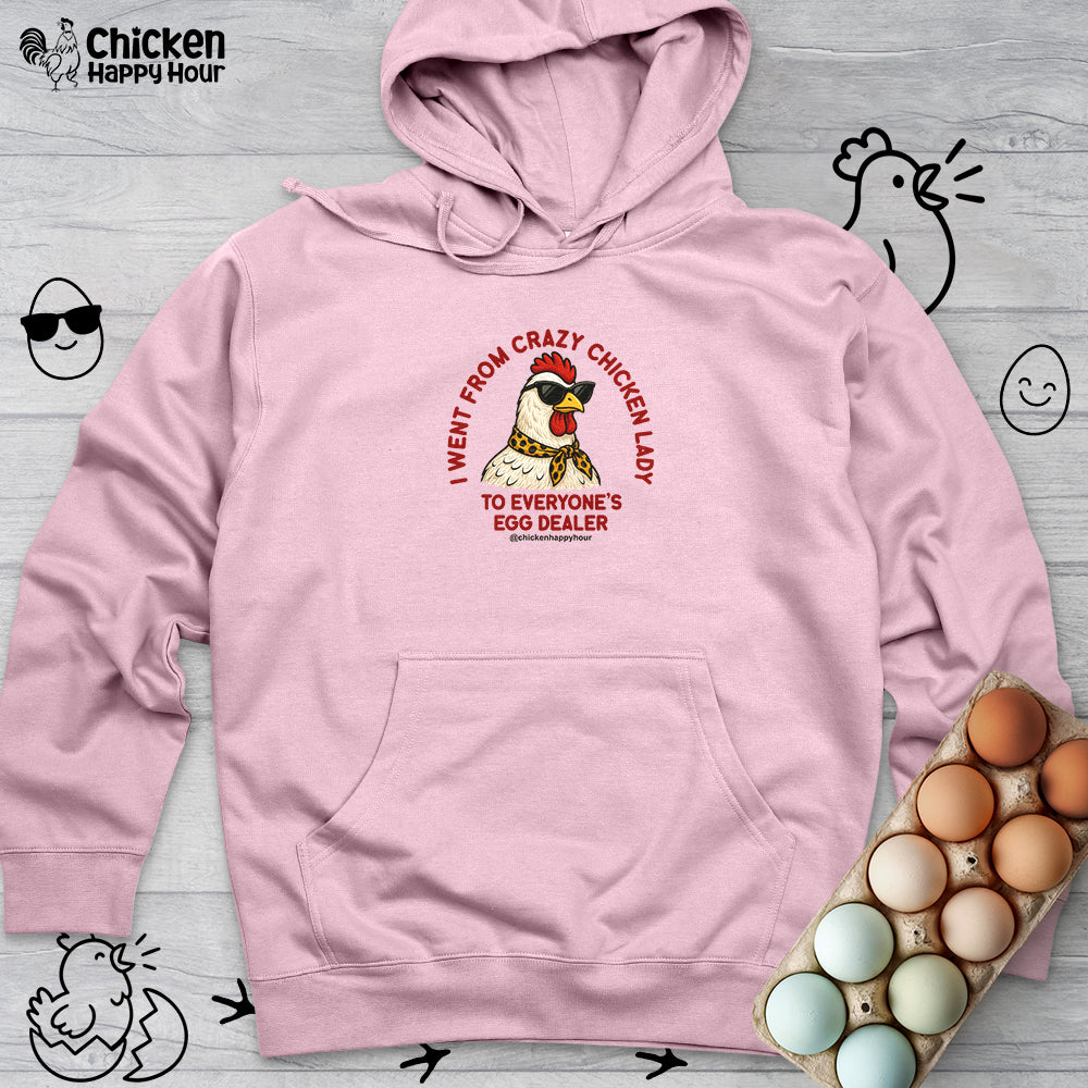 Went From Crazy Chicken Lady Hooded Sweatshirt
