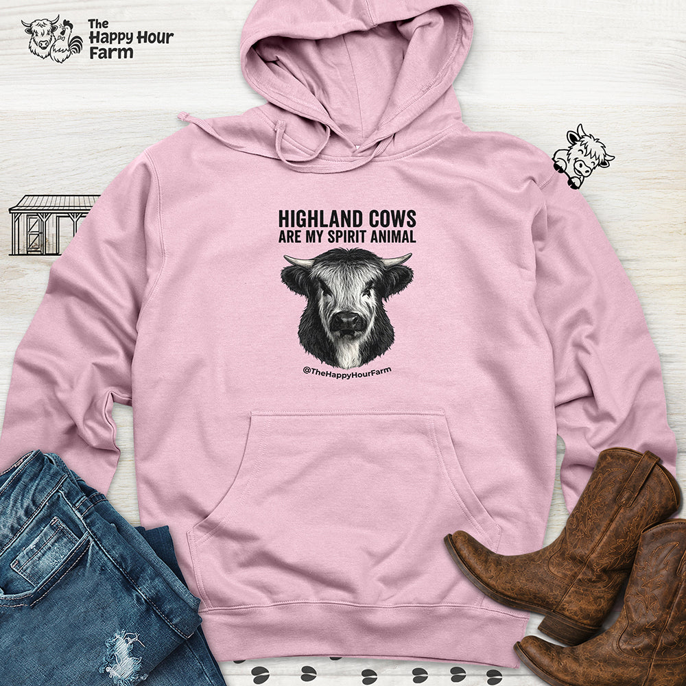 Highland Cows Are My Spirit Animal Hooded Sweatshirt