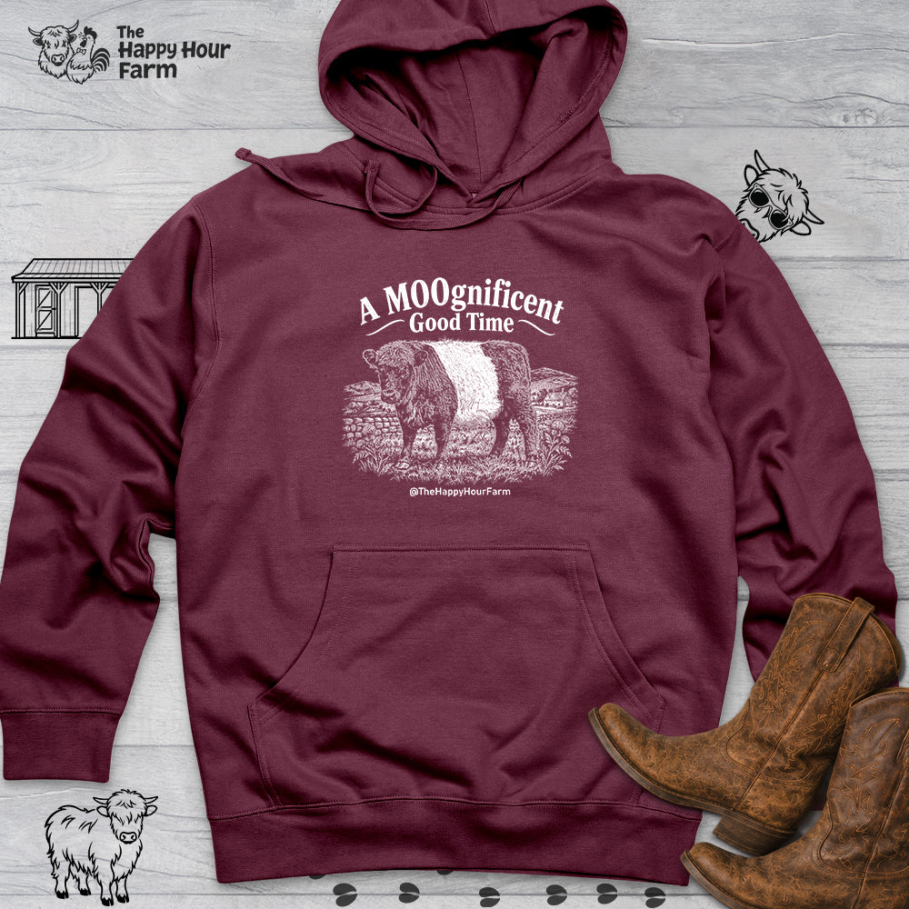 A MOOgnificent Good Time Hooded Sweatshirt