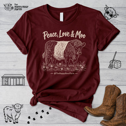 Peace, Love & Moo Unisex Tee