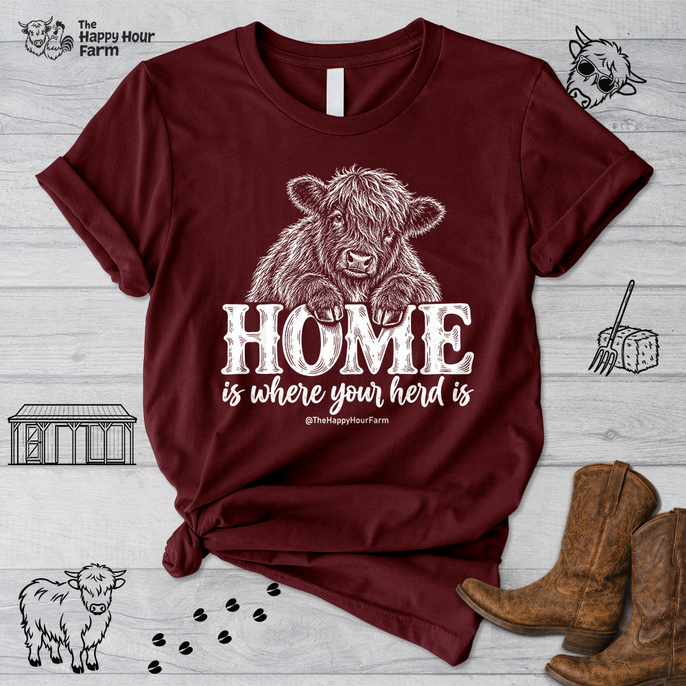 Home Is Where Your Herd Is Unisex Tee
