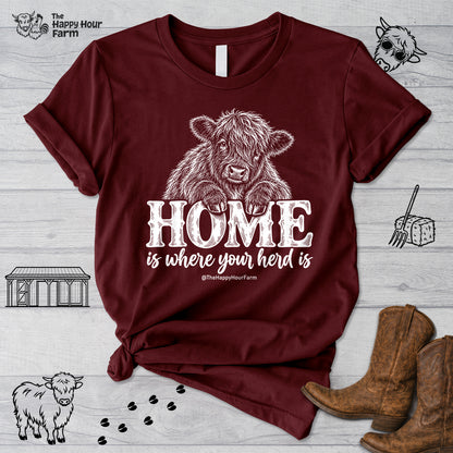 Home Is Where Your Herd Is Unisex Tee